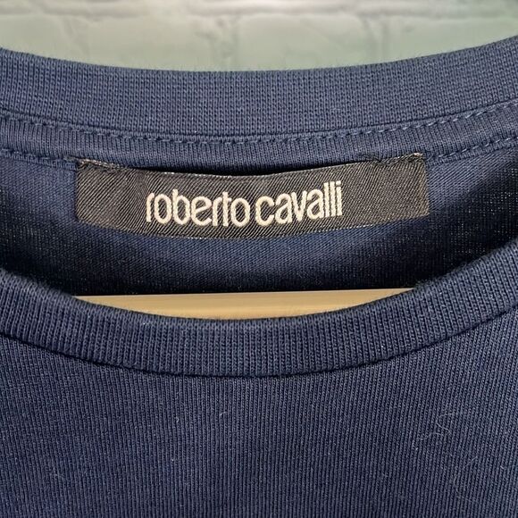 Roberto Cavalli Navy/white Gryphon Eagle tshirt XL cotton - Picture 3 of 5